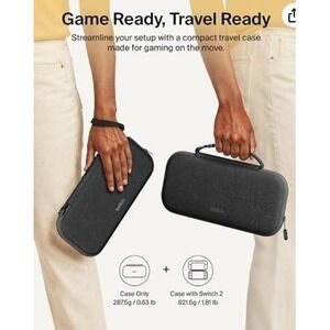 Belkin Gaming Travel Case Nintendo Switch One Size Gray AirTag Pocket NIB